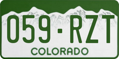 CO license plate 059RZT
