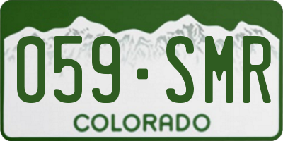 CO license plate 059SMR