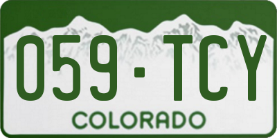 CO license plate 059TCY