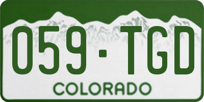 CO license plate 059TGD