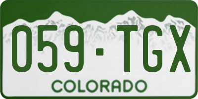 CO license plate 059TGX