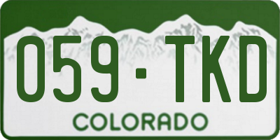 CO license plate 059TKD