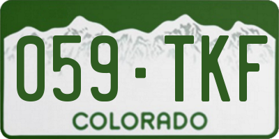 CO license plate 059TKF