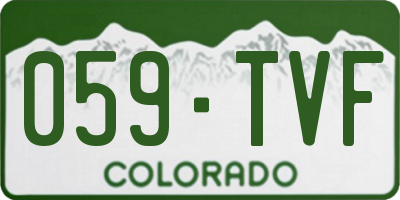 CO license plate 059TVF