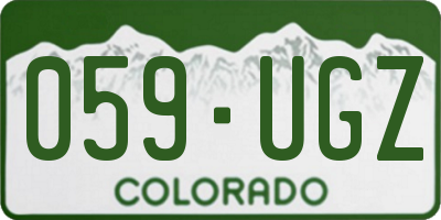 CO license plate 059UGZ
