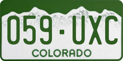 CO license plate 059UXC