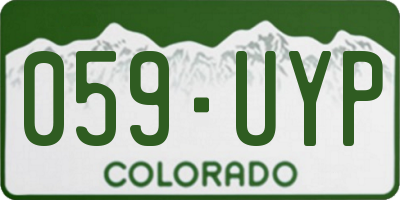 CO license plate 059UYP