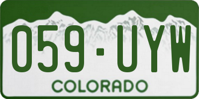 CO license plate 059UYW