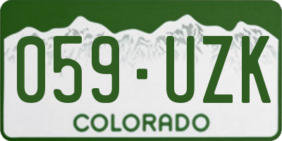 CO license plate 059UZK