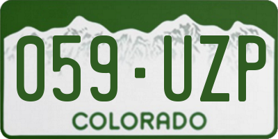 CO license plate 059UZP
