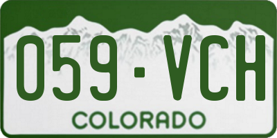 CO license plate 059VCH