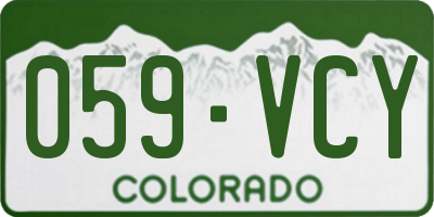 CO license plate 059VCY