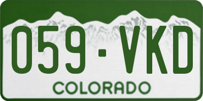 CO license plate 059VKD