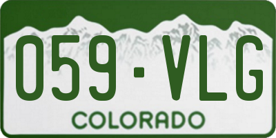 CO license plate 059VLG