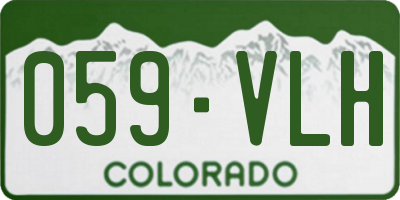 CO license plate 059VLH