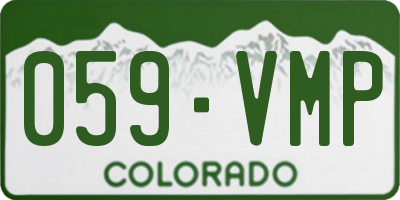 CO license plate 059VMP