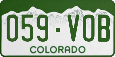 CO license plate 059VOB
