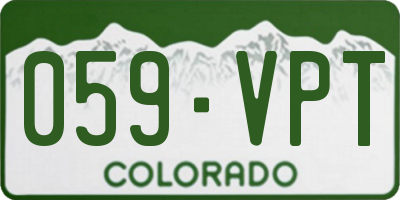 CO license plate 059VPT