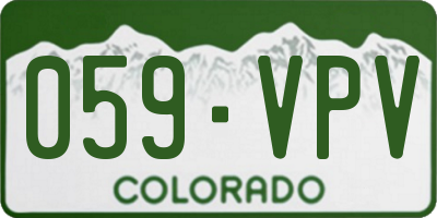 CO license plate 059VPV