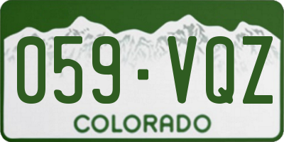 CO license plate 059VQZ