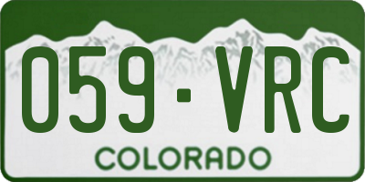 CO license plate 059VRC