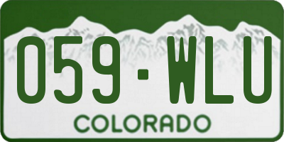 CO license plate 059WLU