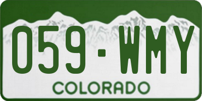 CO license plate 059WMY