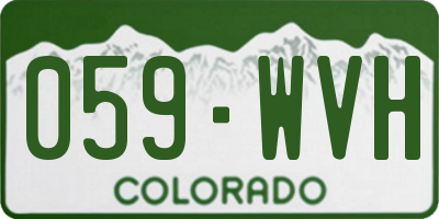 CO license plate 059WVH