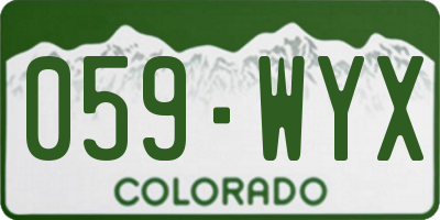 CO license plate 059WYX
