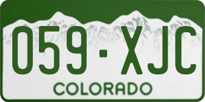 CO license plate 059XJC