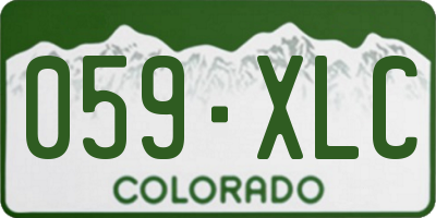 CO license plate 059XLC