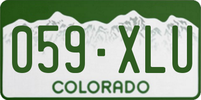 CO license plate 059XLU
