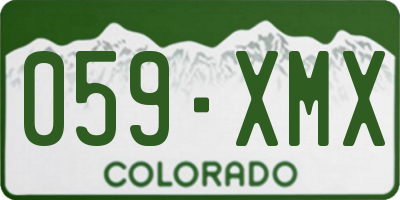 CO license plate 059XMX