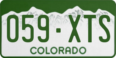 CO license plate 059XTS