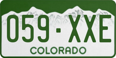 CO license plate 059XXE