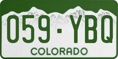 CO license plate 059YBQ