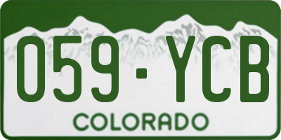 CO license plate 059YCB