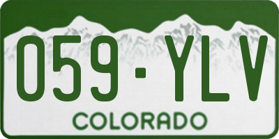 CO license plate 059YLV