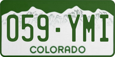 CO license plate 059YMI