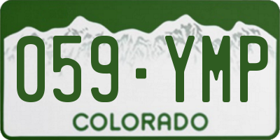 CO license plate 059YMP