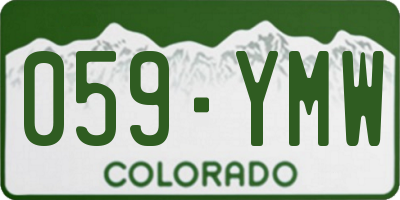 CO license plate 059YMW