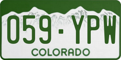 CO license plate 059YPW