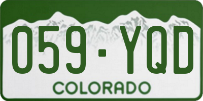 CO license plate 059YQD