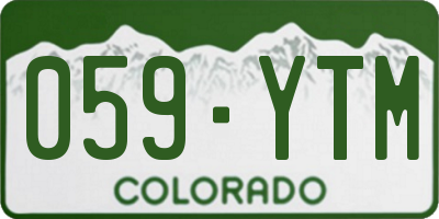 CO license plate 059YTM