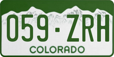 CO license plate 059ZRH