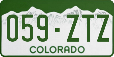 CO license plate 059ZTZ