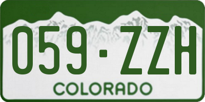 CO license plate 059ZZH