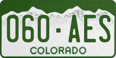 CO license plate 060AES