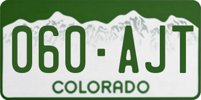 CO license plate 060AJT