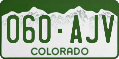 CO license plate 060AJV